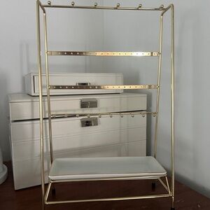 Gold Jewelry Organizer Stand